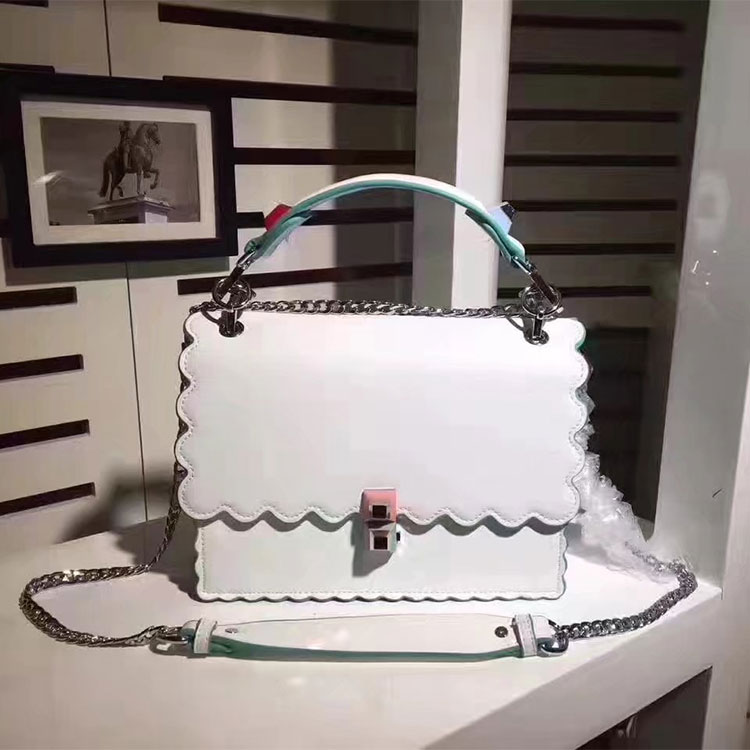 2017 Fendi KAN I handbag in calfskin leather 8BT3961