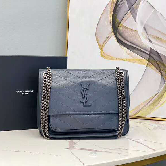 2020 SAINT LAURENT NIKI MEDIUM IN CRINKLED VINTAGE LEATHER