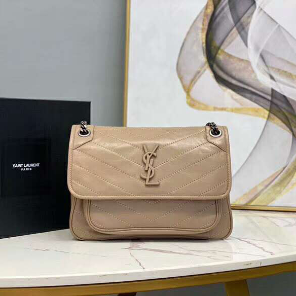 2020 SAINT LAURENT NIKI MEDIUM IN CRINKLED VINTAGE LEATHER