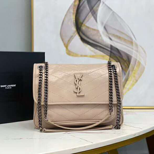 2020 SAINT LAURENT NIKI MEDIUM IN CRINKLED VINTAGE LEATHER