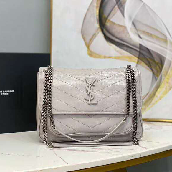 2020 SAINT LAURENT NIKI MEDIUM IN CRINKLED VINTAGE LEATHER