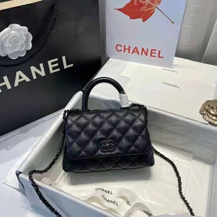 2021 Chanel mini flap bag with top handle