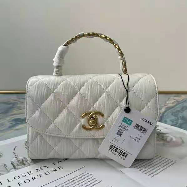 2021 Chanel mini flap bag with top handle