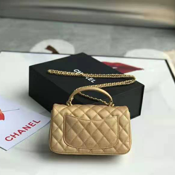 2021 Chanel mini flap bag with top handle