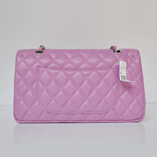 Chanel Classic Flap Bag 1113 Sheepskin leather in Light Purple with Silver