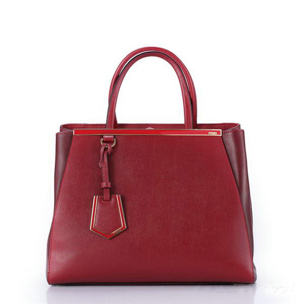 Fendi Fall Winter 2012 2Jours Bordeaux Original Leather Tote Bag F001