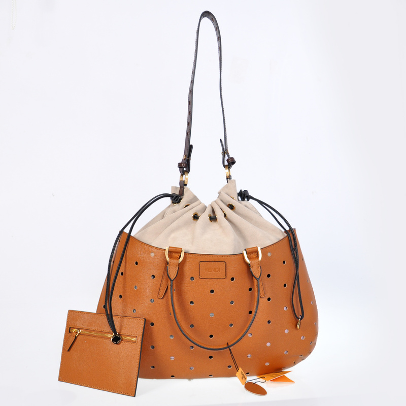 The Fendi Euronext Cross pattern leather satchel
