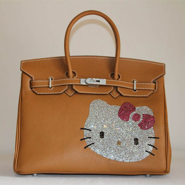 Hermes Birkin Hello Kitty 35CM Togo Leather Bag Light Coffee HK0001
