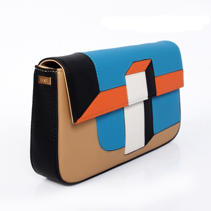 Fendi  '2Jours Elite' leather mixed color handbags