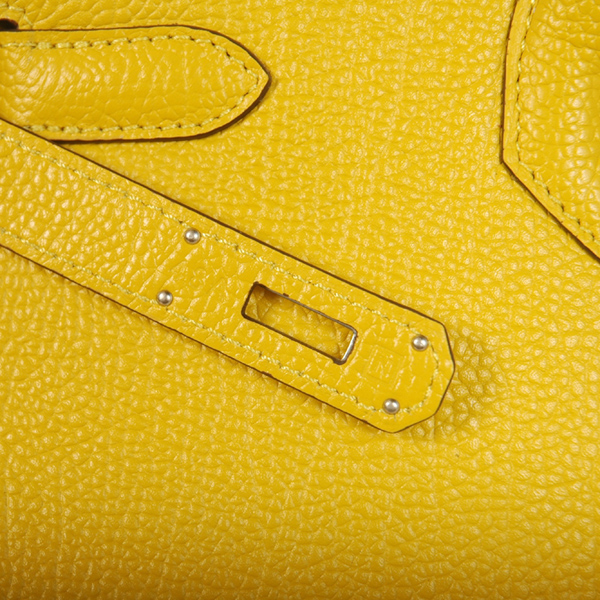 Hermes Birkin togo leather 35CM Cadmium Yellow togo(Silver)