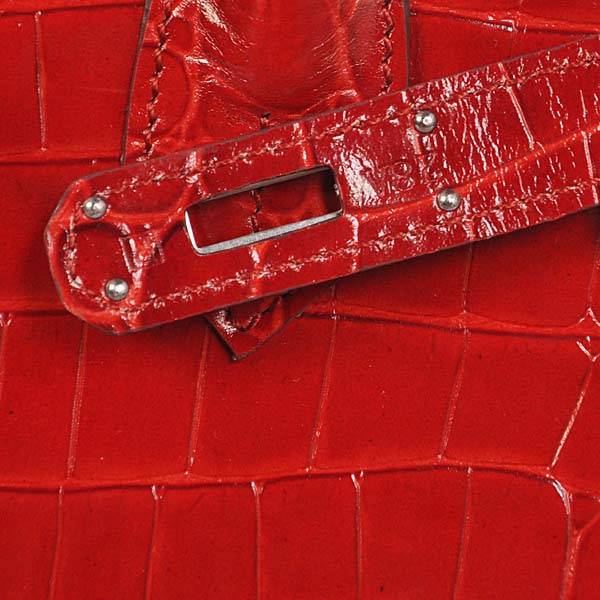 Hermes Birkin 35CM high light Crocodile leather in Flame with Silver hardware