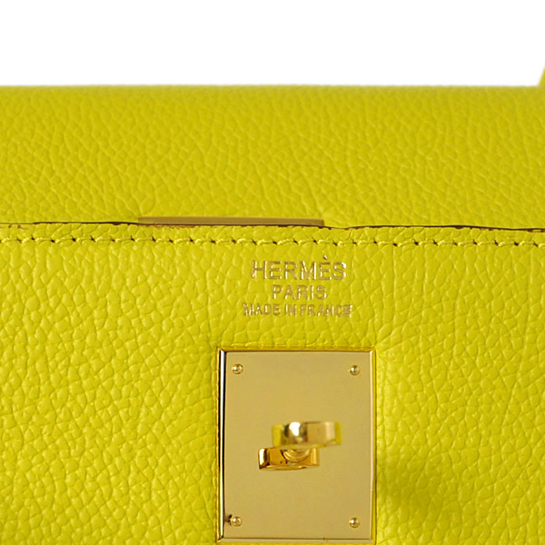Hermes kelly 35CM Lemon yellow togo leather(Gold)